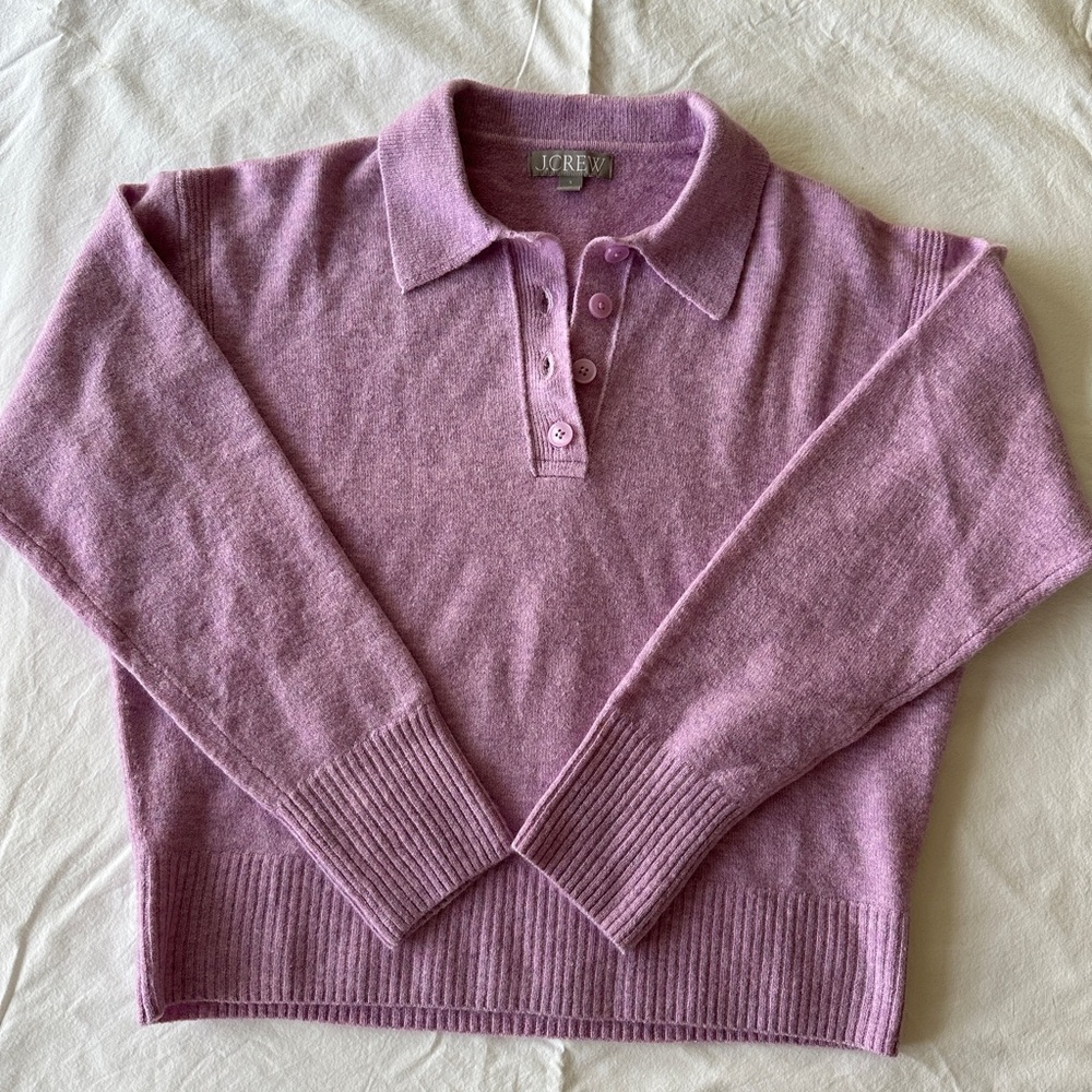 J Crew Long sleeve polo in Supersoft yarn - size small